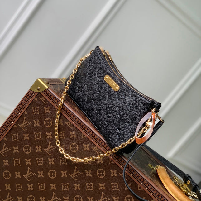 LIV POCHETTE BAG 24 IN BLACK MONOGRAM EMPREINTE LEATHER