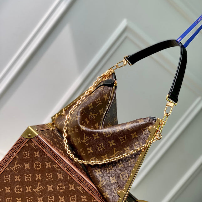 LUCKY TRUNK 38 IN BROWN MONOGRAM CANVAS GOLD HARDWARE
