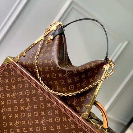 LUCKY TRUNK 38 IN BROWN MONOGRAM CANVAS GOLD HARDWARE