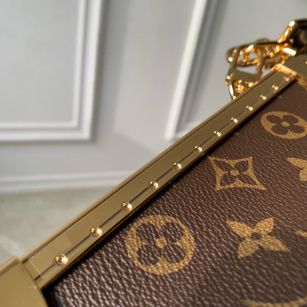 LUCKY TRUNK 38 IN BROWN MONOGRAM CANVAS GOLD HARDWARE