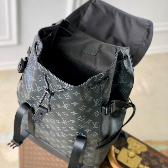 GETAWAY BACKPACK 50 IN BLACK MONOGRAM ECLIPSE CANVAS AND CALFSKIN