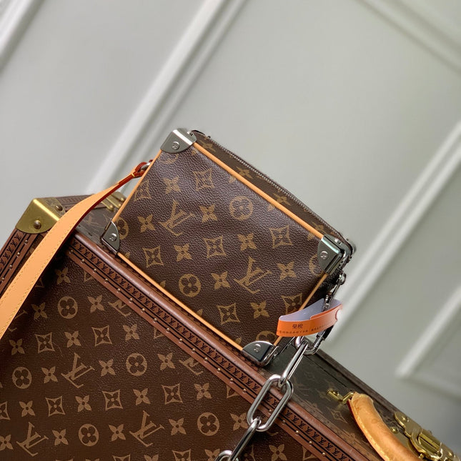 MINI SOFT TRUNK 18 IN BROWN MONOGRAM MACASSAR CANVAS
