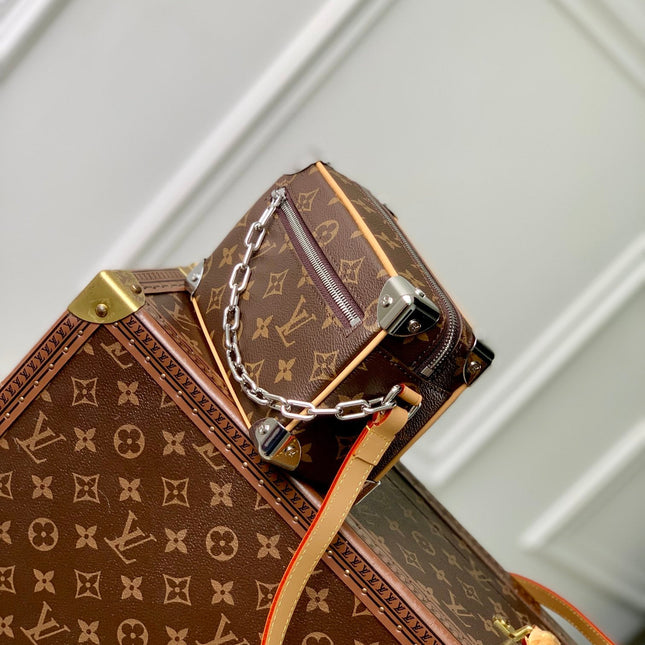 MINI SOFT TRUNK 18 IN BROWN MONOGRAM MACASSAR CANVAS