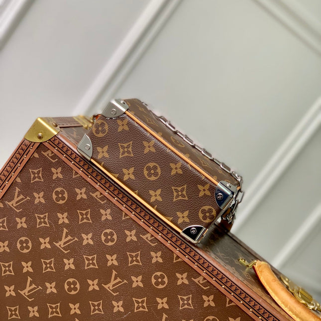MINI SOFT TRUNK 18 IN BROWN MONOGRAM MACASSAR CANVAS