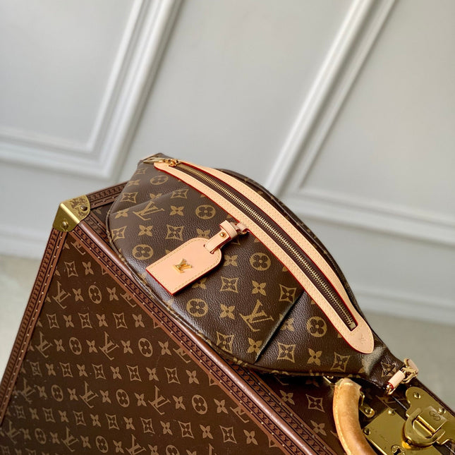 HIGH RISE FANNY PACK 38 IN BROWN MONOGRAM CANVAS