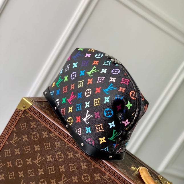 COSMETIC POUCH GM 27 IN COLORFUL MONOGRAM CANVAS