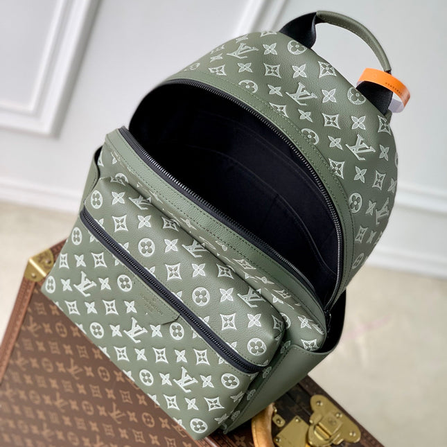 DISCOVERY PM BACKPACK 38 IN OLIVE GREEN MONOGRAM LAMBSKIN