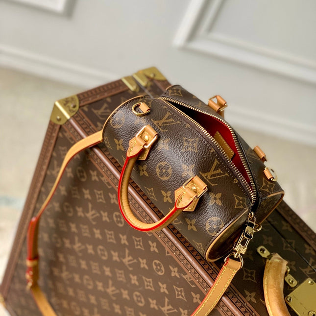 NANO SPEEDY DATING 18 IN BROWN COATED CANVAS GOLD HARDWARE