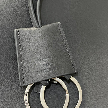 RODEO LARGE BAG 40 IN GREY SMOOTH CALFSKIN SILVER HARDWARE
