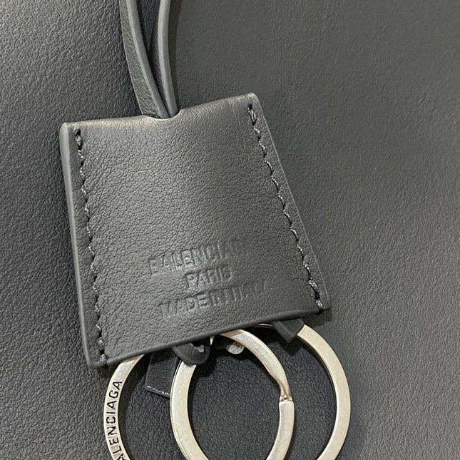 RODEO LARGE BAG 40 IN GREY SMOOTH CALFSKIN SILVER HARDWARE