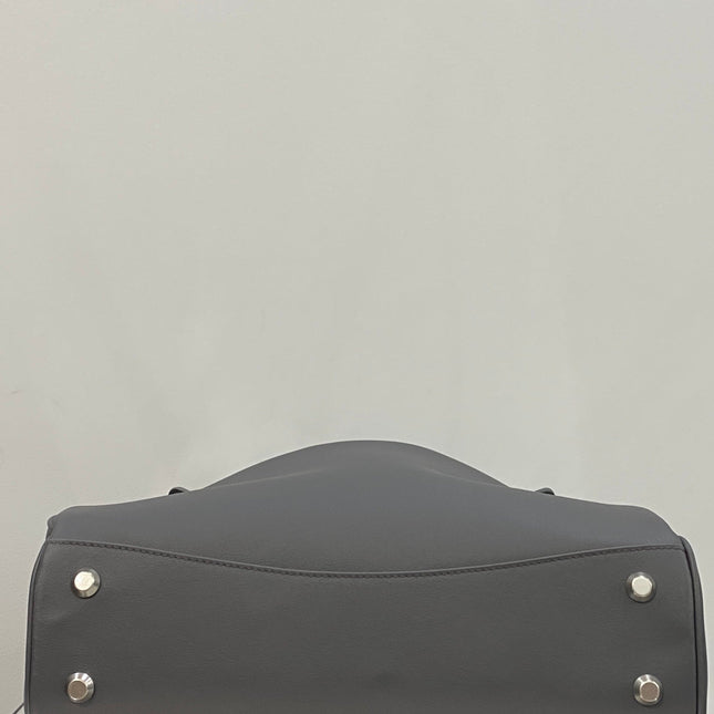 RODEO MEDIUM BAG 35 IN GREY SMOOTH CALFSKIN SILVER HARDWARE