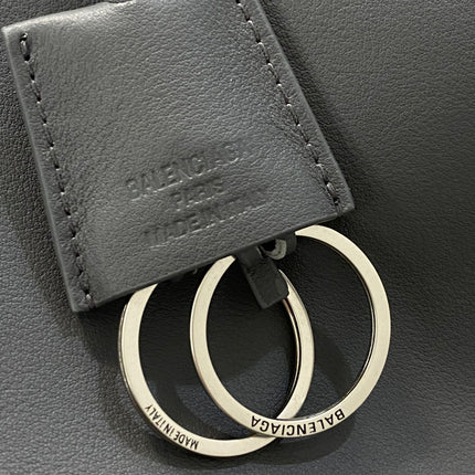 RODEO MEDIUM BAG 35 IN GREY SMOOTH CALFSKIN SILVER HARDWARE