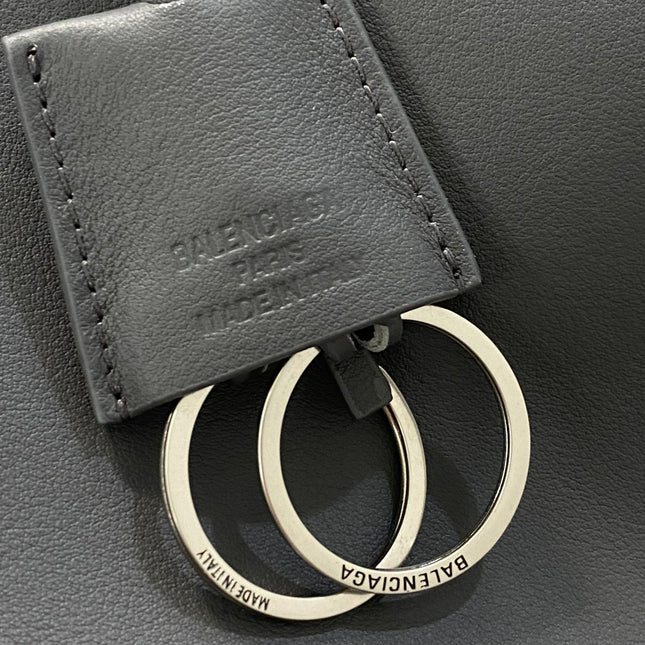 RODEO MEDIUM BAG 35 IN GREY SMOOTH CALFSKIN SILVER HARDWARE