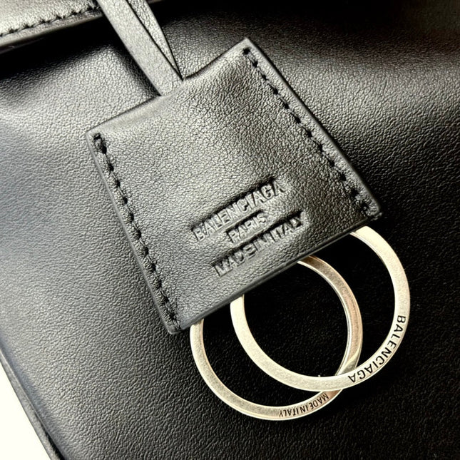 RODEO MINI BAG 22 IN BLACK SMOOTH CALFSKIN SILVER HARDWARE