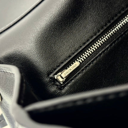 RODEO MINI BAG 22 IN BLACK SMOOTH CALFSKIN SILVER HARDWARE