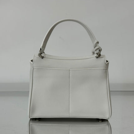 RODEO MINI BAG 22 IN WHITE SMOOTH CALFSKIN SILVER HARDWARE