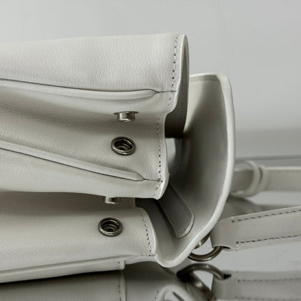 RODEO SMALL BAG 29 IN WHITE SMOOTH CALFSKIN SILVER HARDWARE