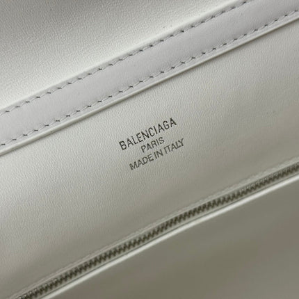 RODEO MEDIUM BAG 35 IN WHITE SMOOTH CALFSKIN SILVER HARDWARE