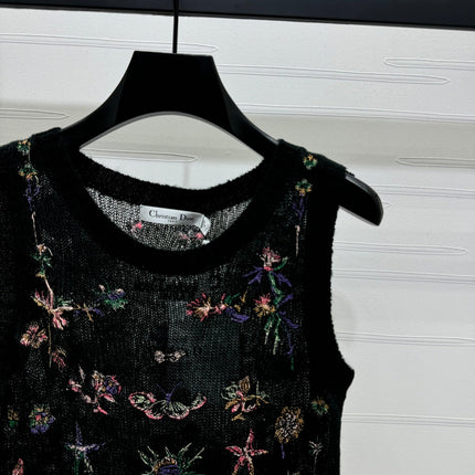 DIOR FLORAL EMBROIDERED KNITTED TANK TOP 276692