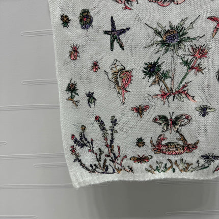 DIOR FLORAL EMBROIDERED KNITTED TANK TOP 276693