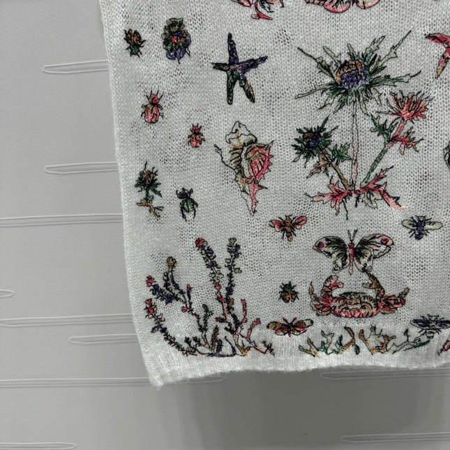 DIOR FLORAL EMBROIDERED KNITTED TANK TOP 276693