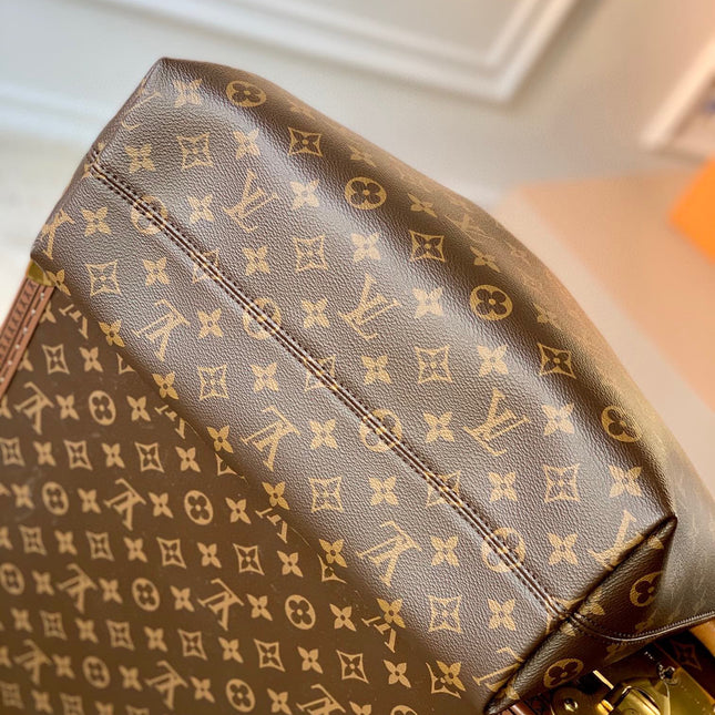 BOÉTIE PM TOTE 31.5 IN BROWN MONOGRAM COATED CANVAS AND CALFSKIN