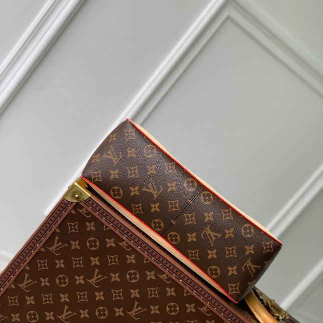 LV x TM DAUPHINE SOFT 28 IN BROWN MONOGRAM COATED CANVAS AND BLACK CALFSKIN