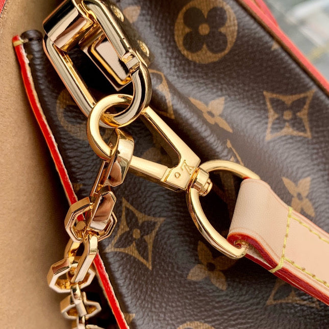 LV x TM DAUPHINE SOFT 28 IN BROWN MONOGRAM COATED CANVAS AND BLACK CALFSKIN