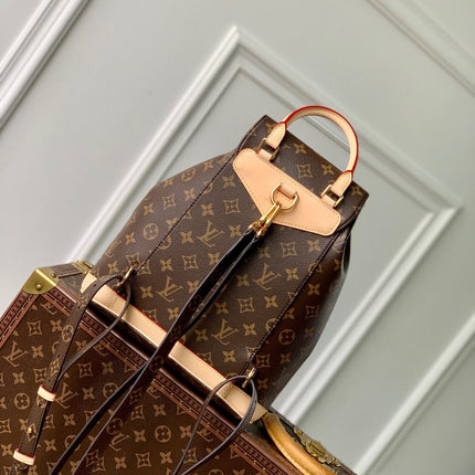 MONTSOURIS BACKPACK PM 30 IN BROWN MONOGRAM CANVAS