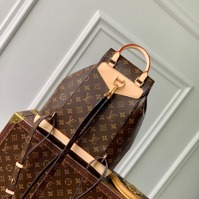 MONTSOURIS BACKPACK PM 30 IN BROWN MONOGRAM CANVAS