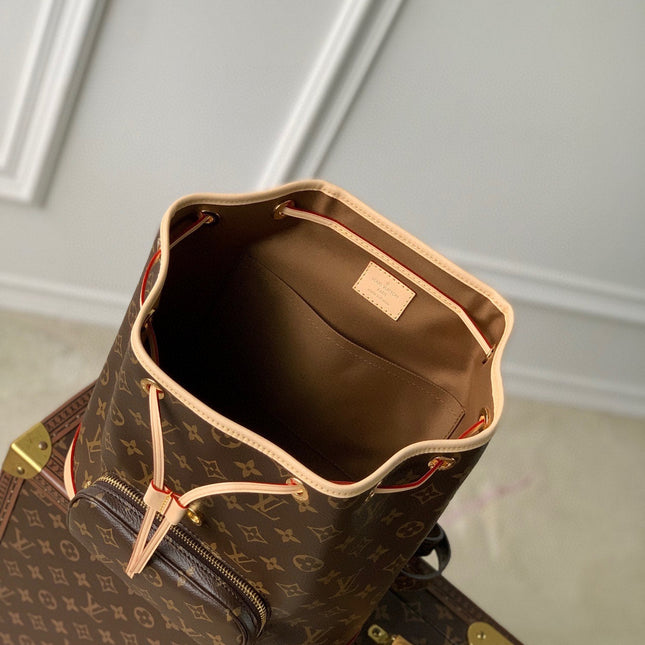 MONTSOURIS BACKPACK PM 30 IN BROWN MONOGRAM CANVAS