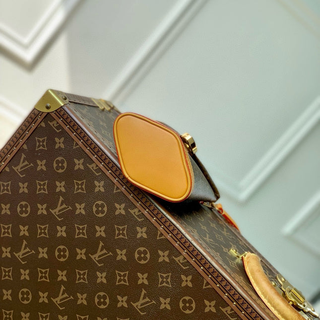 ENVELOPE POUCH 18 IN BROWN MONOGRAM COATED CANVAS AND CALFSKIN