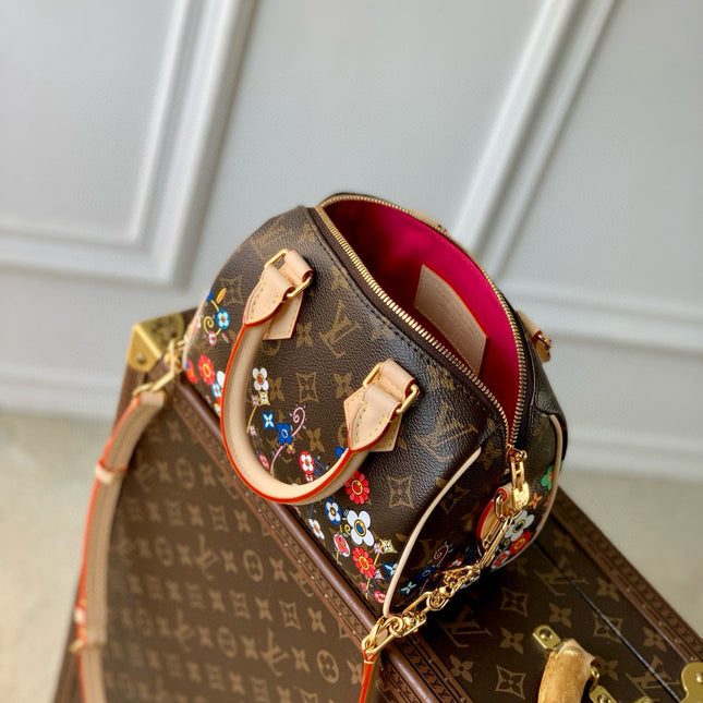 SPEEDY BANDOULIÈRE 20 BAG IN MULTICOLOR FLORAL CANVAS