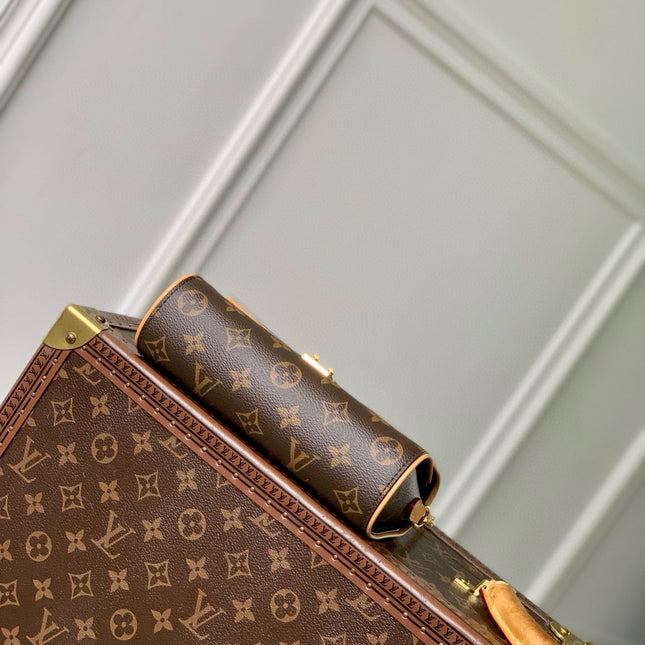 POCHETTE CAMILLE BAG 20 IN BROWN MONOGRAM COATED CANVAS