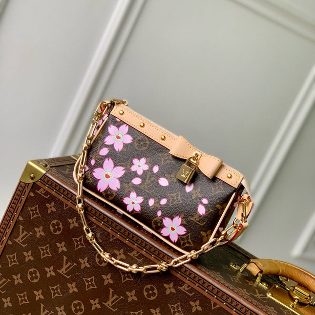 POCHETTE ACCESSOIRES BAG 22 IN SAKURA BROWN MONOGRAM COATED CANVAS