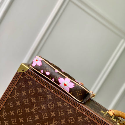 POCHETTE ACCESSOIRES BAG 22 IN SAKURA BROWN MONOGRAM COATED CANVAS