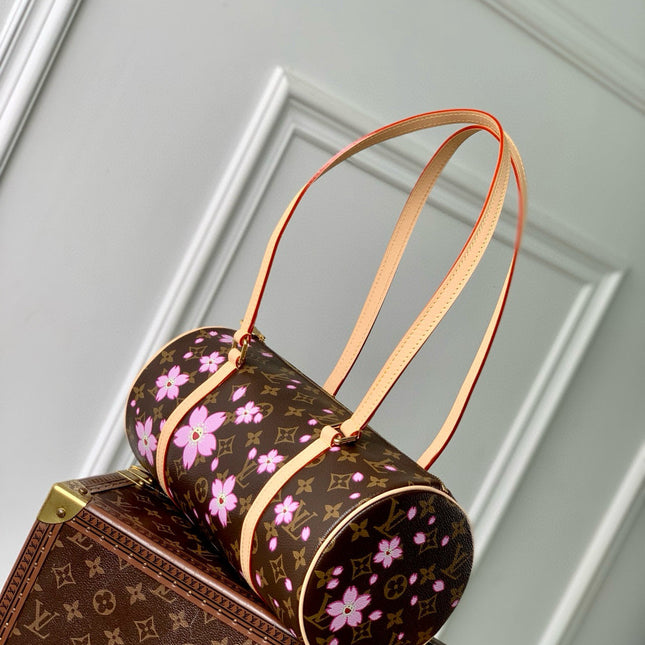 PAPILLON CHERRY BLOSSOM 27 IN SAKURA BROWN MONOGRAM COATED CANVAS