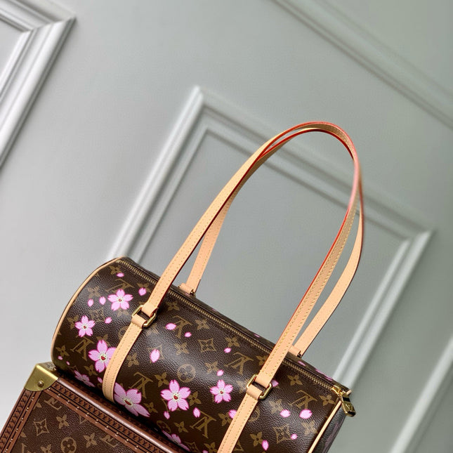 PAPILLON CHERRY BLOSSOM 27 IN SAKURA BROWN MONOGRAM COATED CANVAS