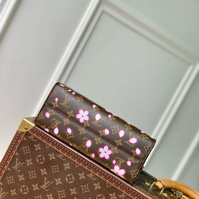 ONTHEGO PM CHERRY BLOSSOM IN SAKURA BROWN MONOGRAM COATED CANVAS