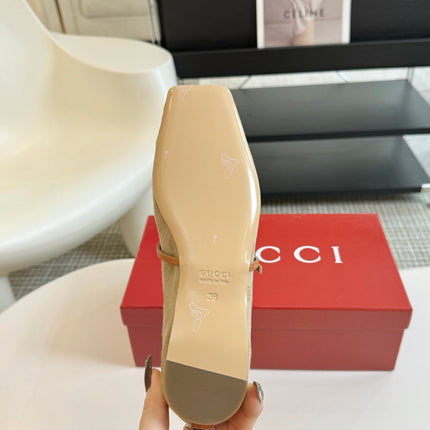 GG BALLET FLAT TORTILLA FABRIC