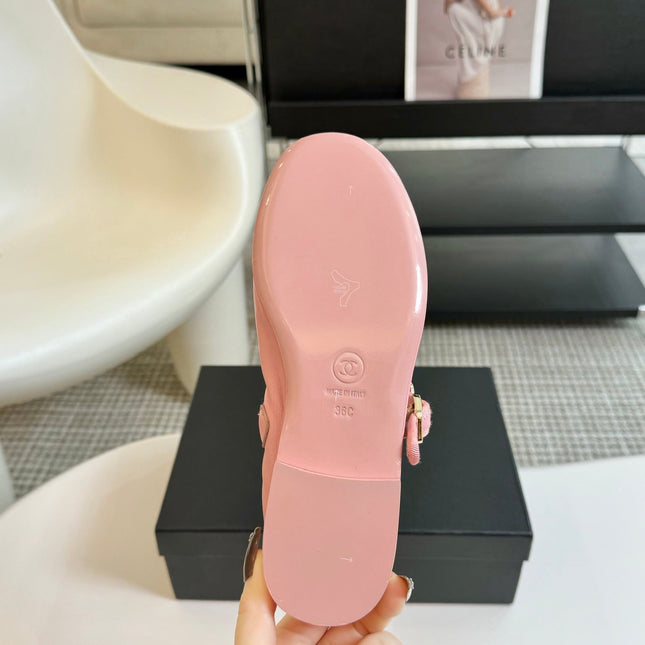 MARY JANE SHOES LIGHT PINK SHEEPSKIN