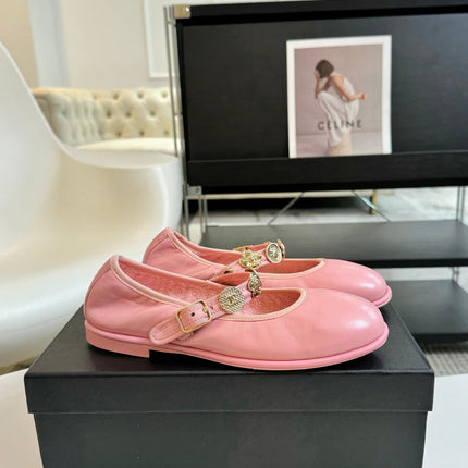 MARY JANE SHOES LIGHT PINK SHEEPSKIN