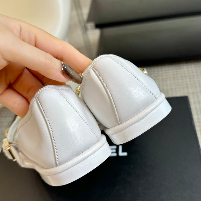 MARY JANE SHOES WHITE SHEEPSKIN