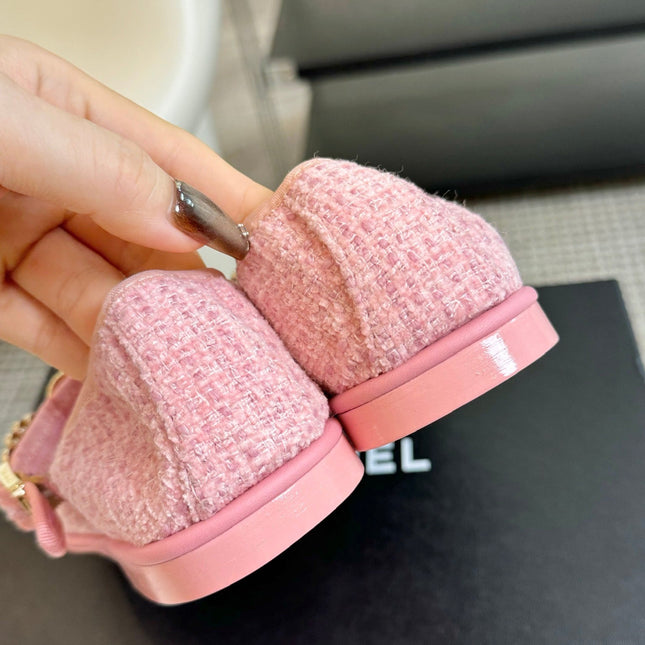 MARY JANE SHOES LIGHT PINK WOOL TWEED