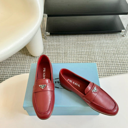 PRA LOAFERS CHERRY CALFSKIN