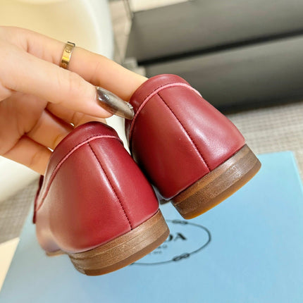 PRA LOAFERS CHERRY CALFSKIN