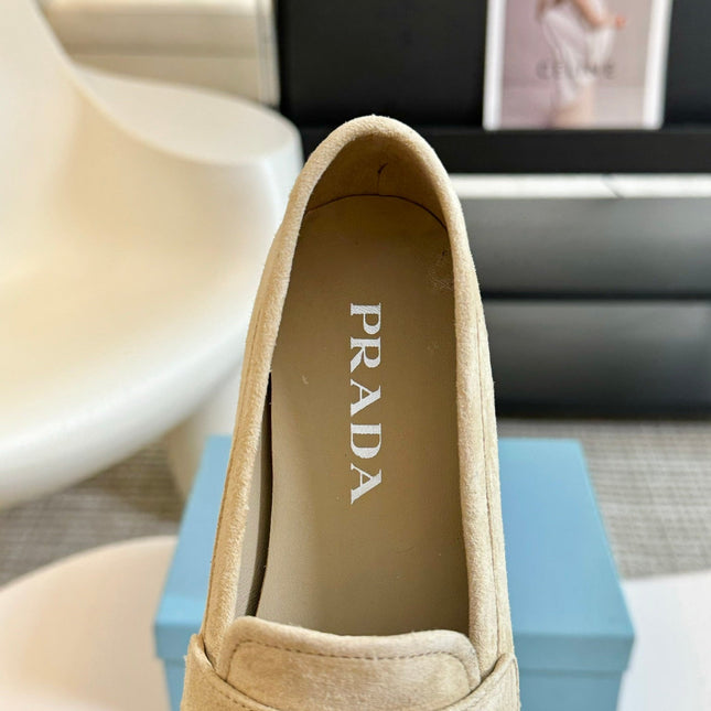 PRA SUEDE LOAFERS FLAX CALFSKIN