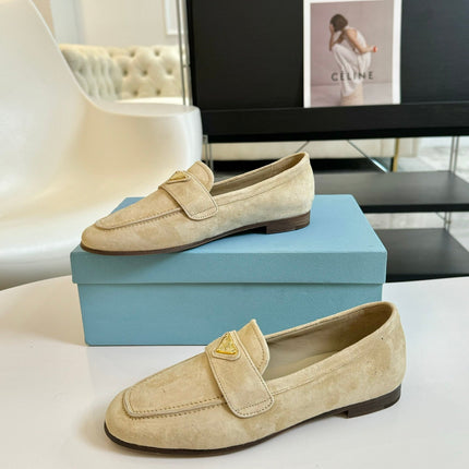 PRA SUEDE LOAFERS FLAX CALFSKIN