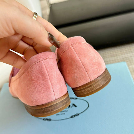 PRA SUEDE LOAFERS ROSE CALFSKIN