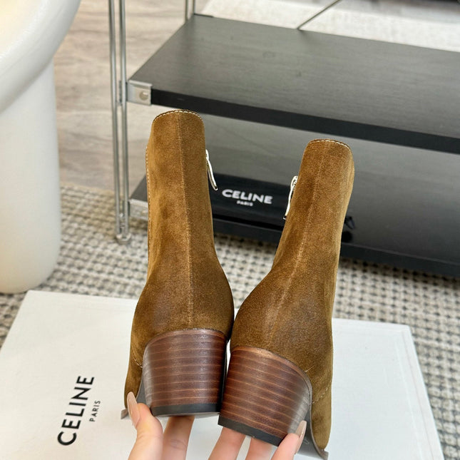 ANKLE BOOTS 45 MM IN MOCHA BROWN SUEDE